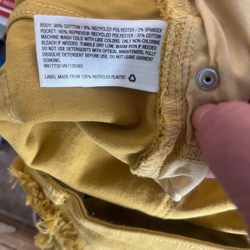 Universal Threads Mustard Color Button Fly Jean S… - image 3